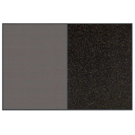 United Visual Products Sliding Door Indoor Enclosed Corkboard, 9 UV9011ACSH-GOLD-CLOUD